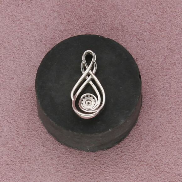 zales sterling silver diamond accent drop pendant - Picture 2 of 3